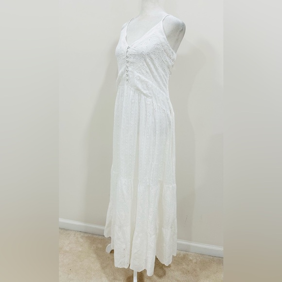 NWT Sundance Women’s Size XL White Boho Maxi Dress Lace Embroidered - Picture 3 of 9